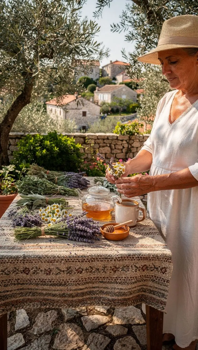 Zeleni čaj s limunom i medom u rukama osobe s osmijehom na licu.