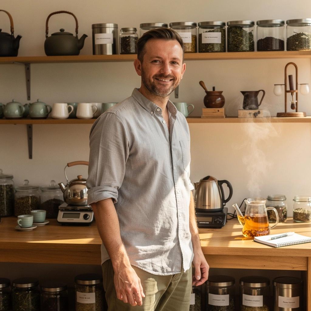 Uživanje u čaši kamilice uz opuštajuću glazbu u pozadini.